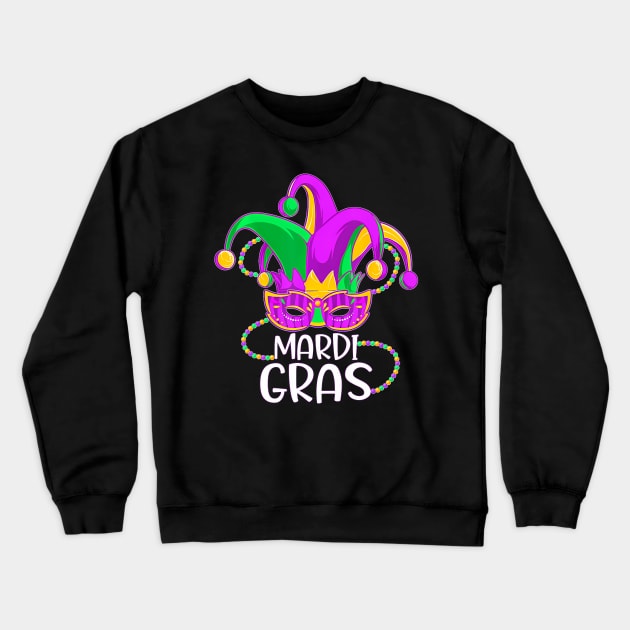 Mardi Gras 2024 Beads Men Women Boys Girl Kids Crewneck Sweatshirt by huldap creative